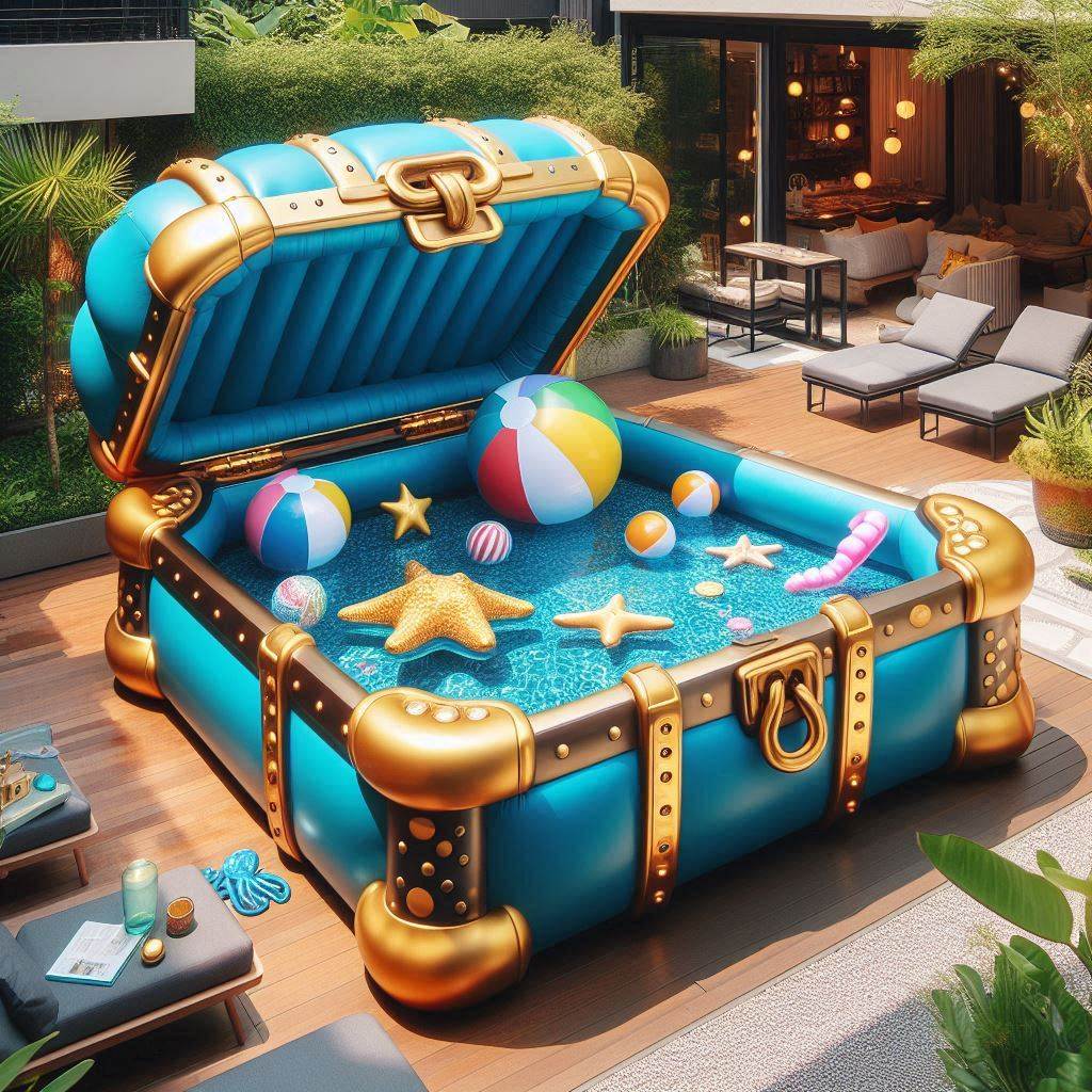 Treasure Chest Inflatable Pool 5