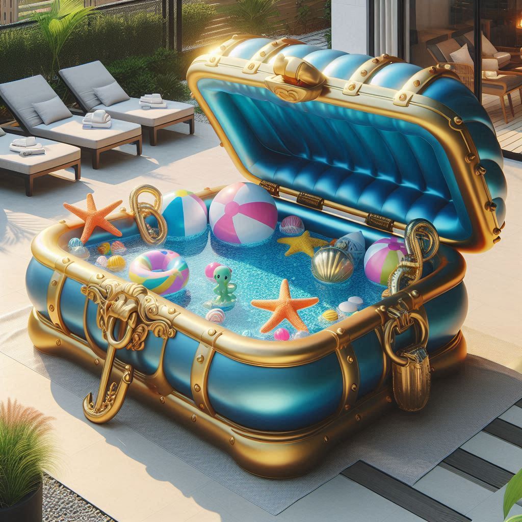 Treasure Chest Inflatable Pool 7