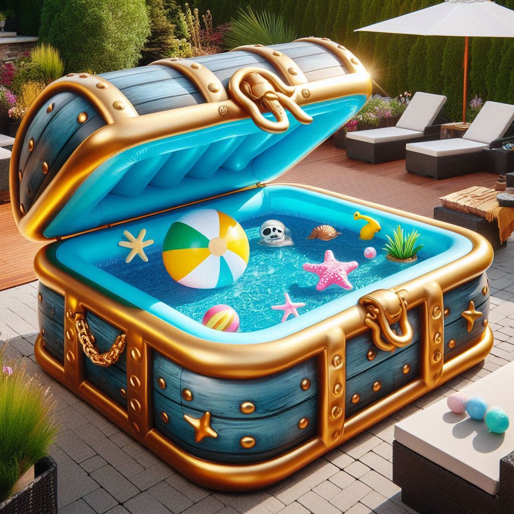 Treasure Chest Inflatable Pool 8