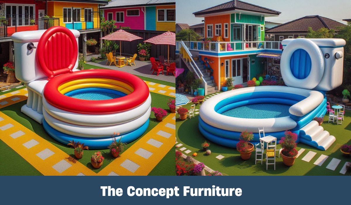 Unique Pool Design Ideas: Inflatable Toilet Pools Inspiration