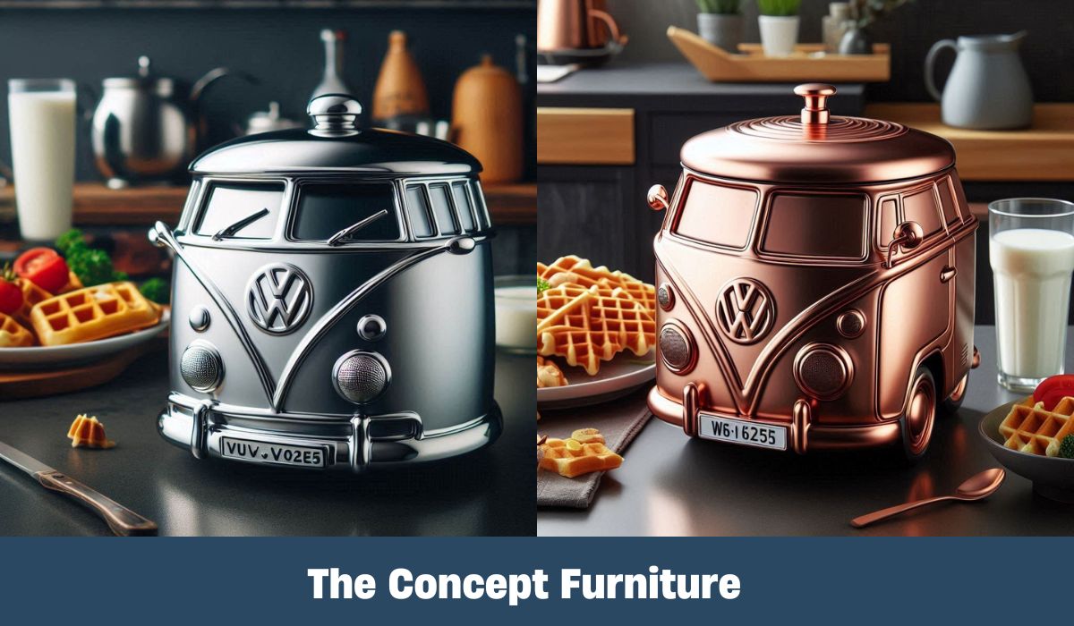 Unique VW Bus Shaped Metallic Cooking Pot for Stylish Cooking and Kitchen Décor