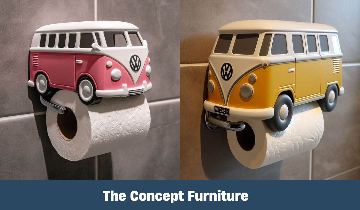 Unique VW Bus Shaped Toilet Paper Holder: Add a Fun Twist to Your Bathroom Decor