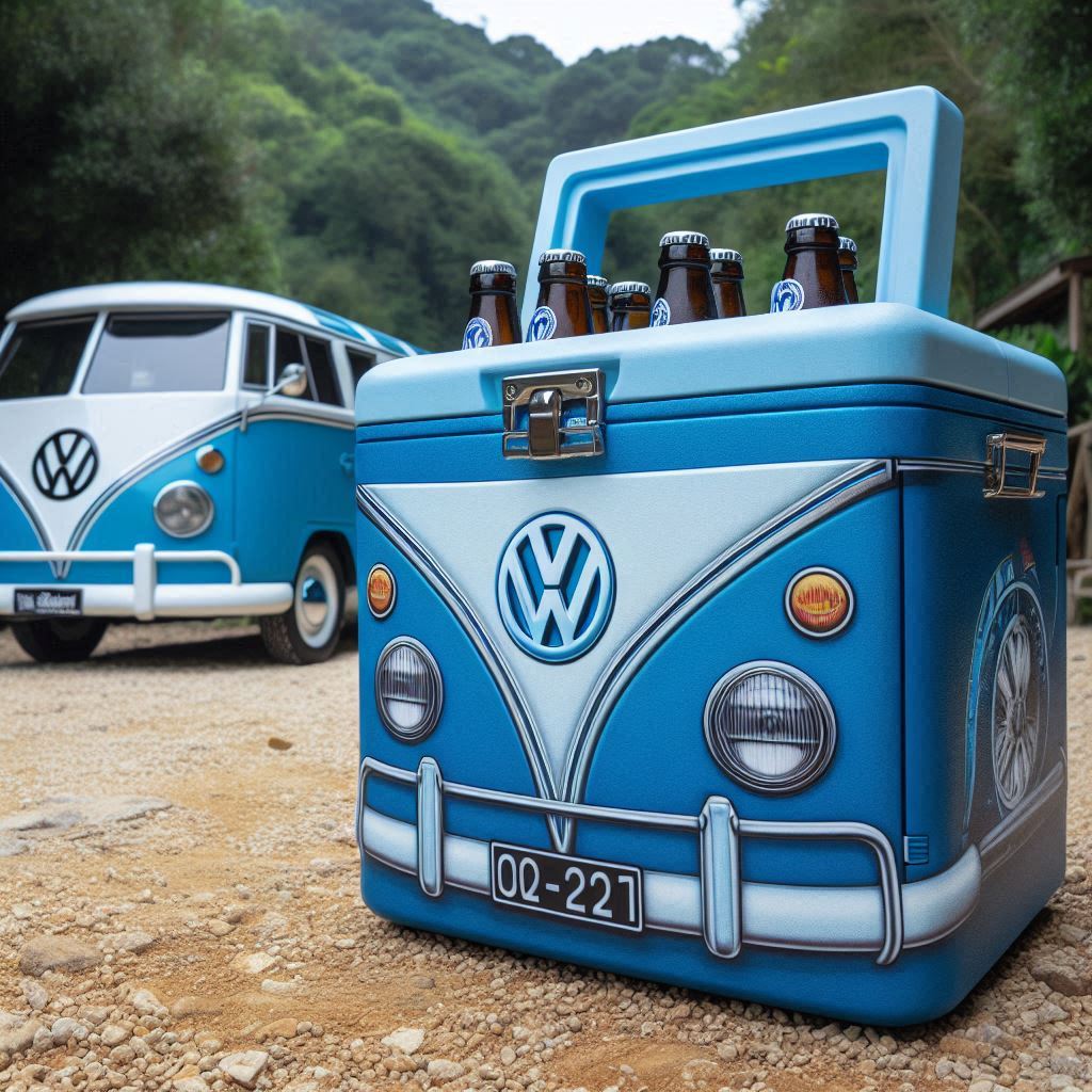 VW Bus Shaped Insulated Cooler Bag 1