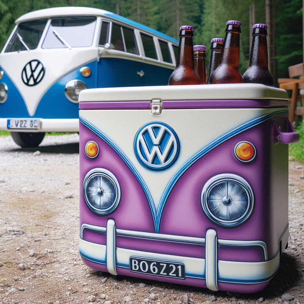 VW Bus Shaped Insulated Cooler Bag 6