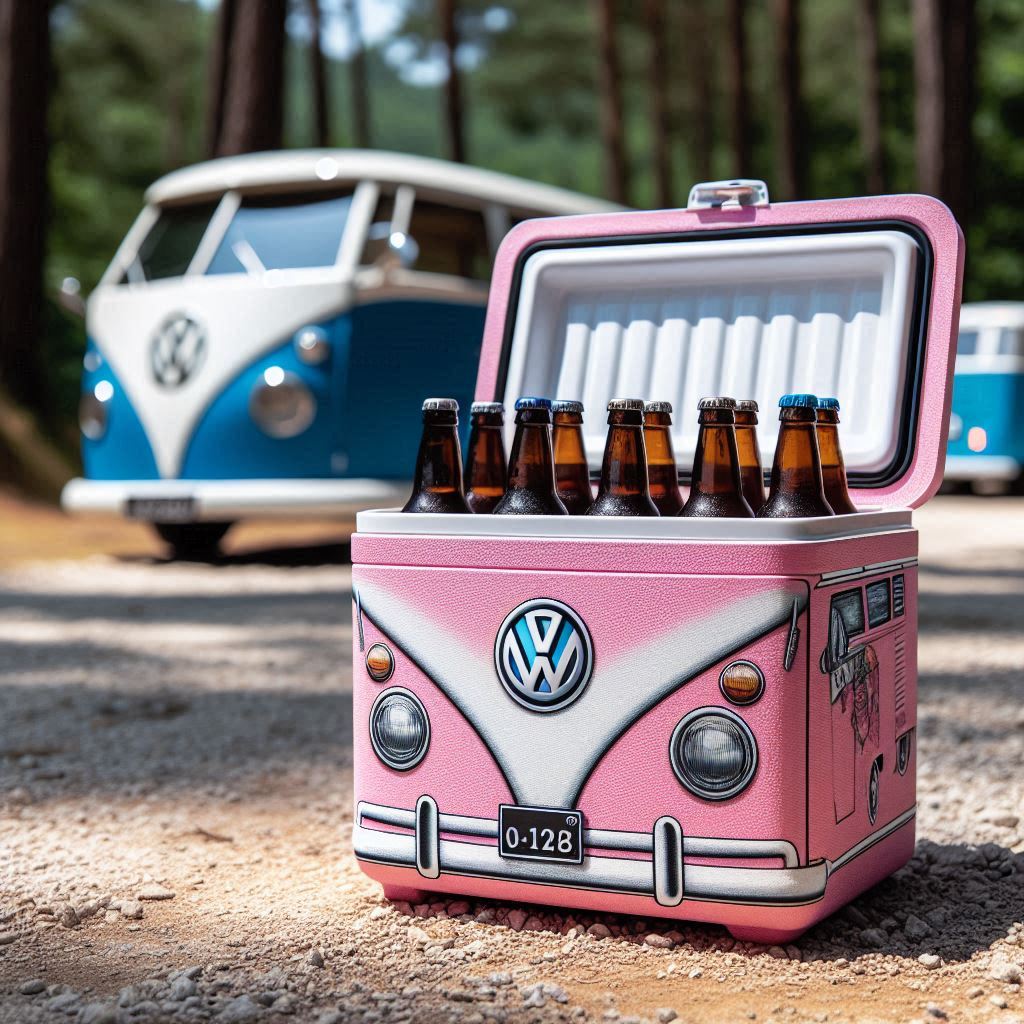 VW Bus Shaped Insulated Cooler Bag 7