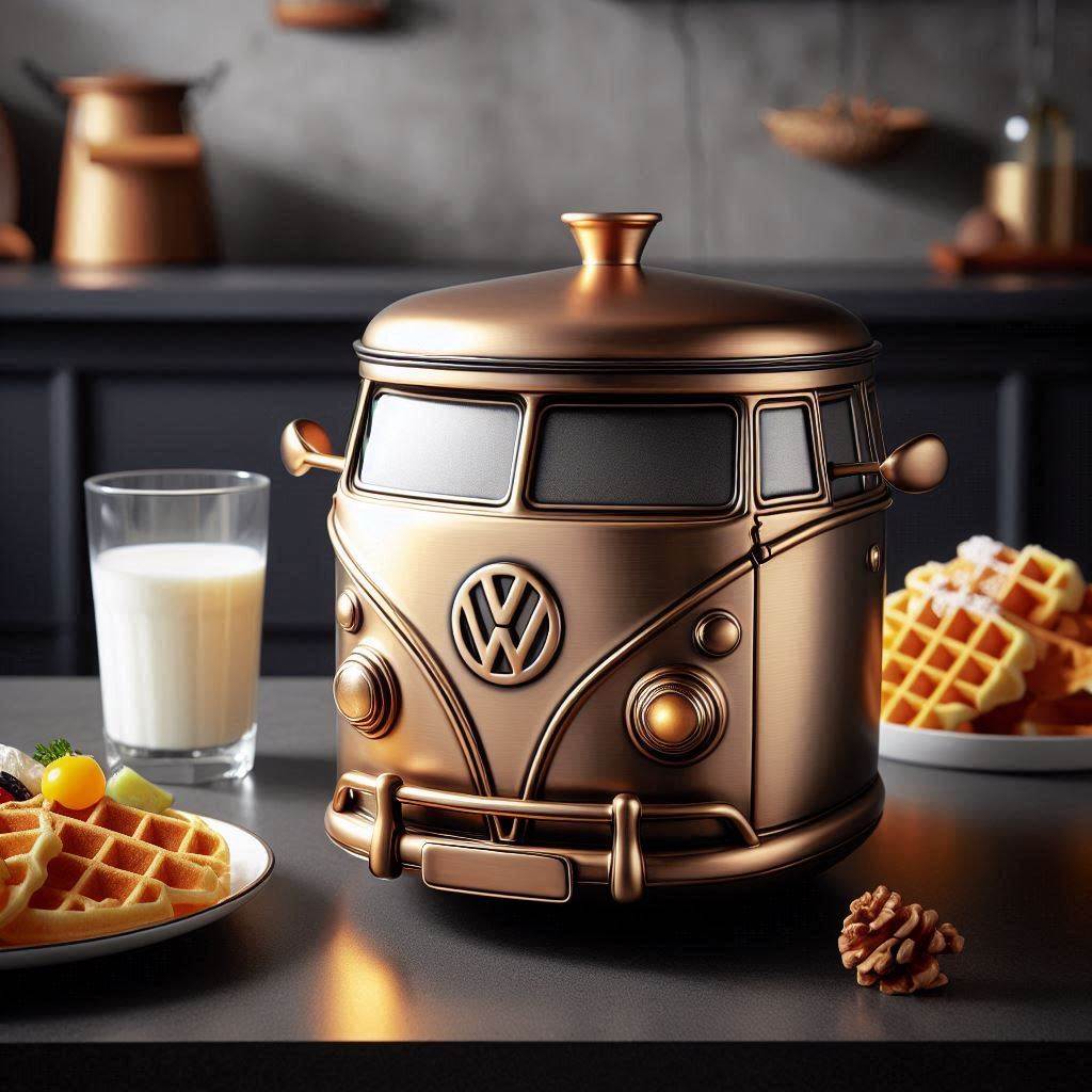 VW Bus Shaped Metallic Cooking Pot 3