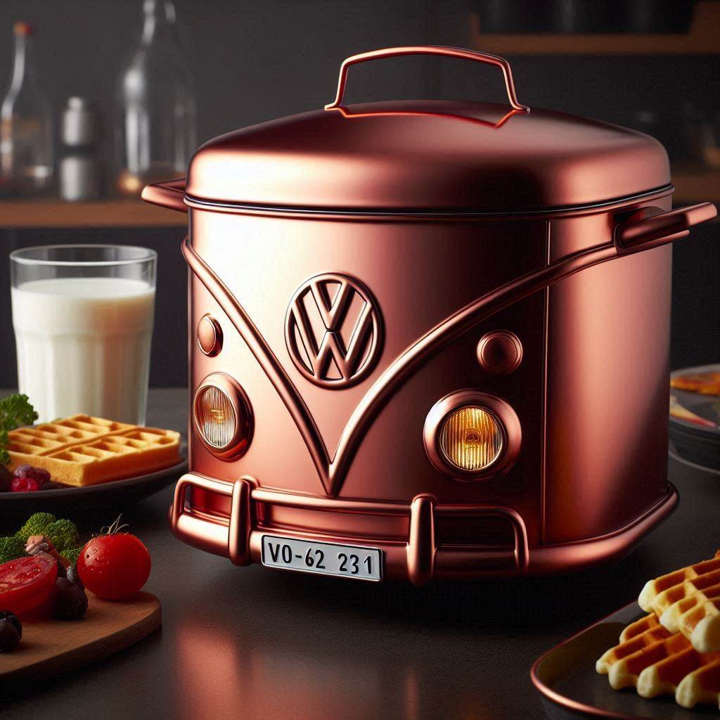 VW Bus Shaped Metallic Cooking Pot 5