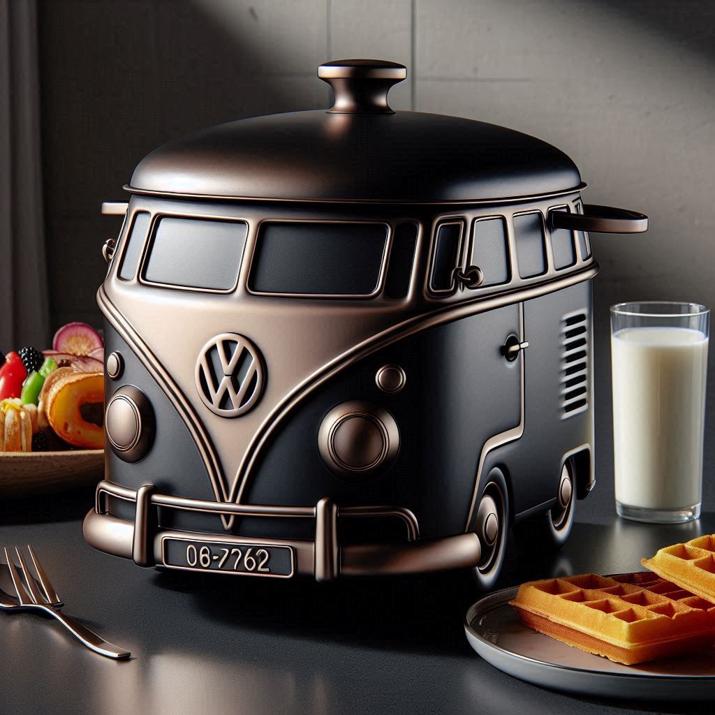 VW Bus Shaped Metallic Cooking Pot 7