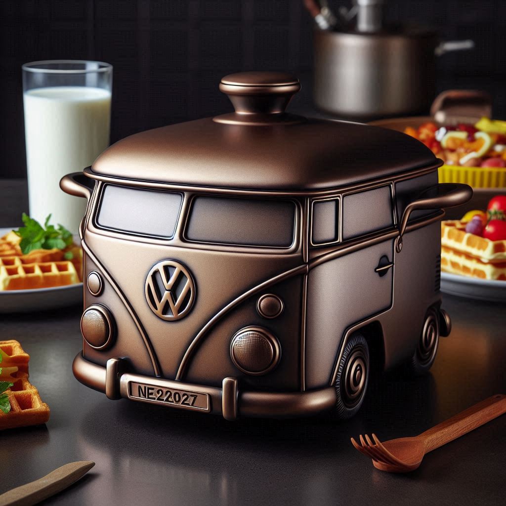 VW Bus Shaped Metallic Cooking Pot 8