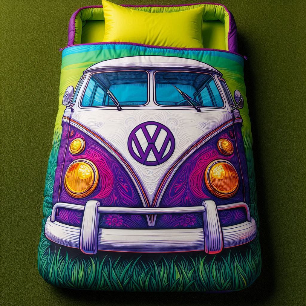 VW Bus Shaped Sleeping Bag 8