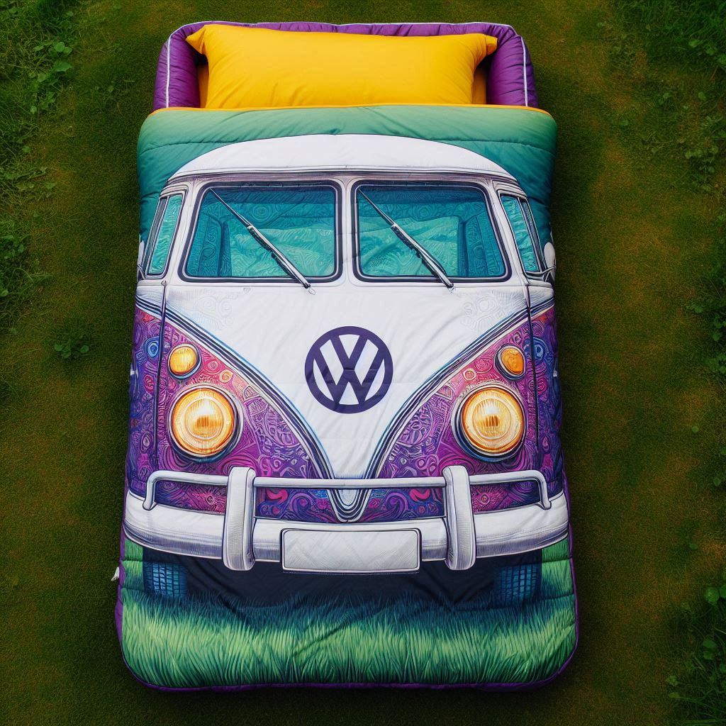 VW Bus Shaped Sleeping Bag 9