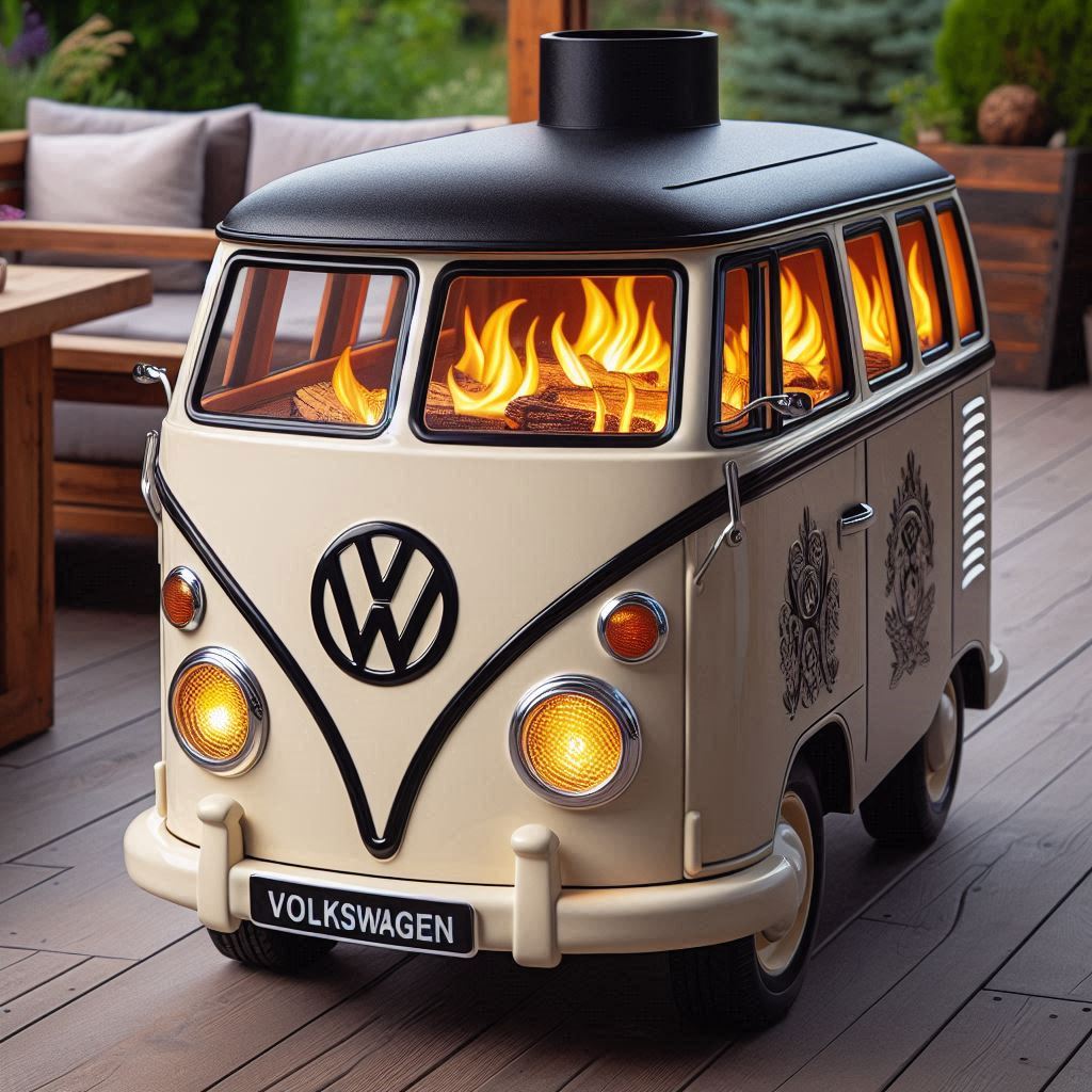 Volkswagen Bus Shaped Outdoor Oven 1