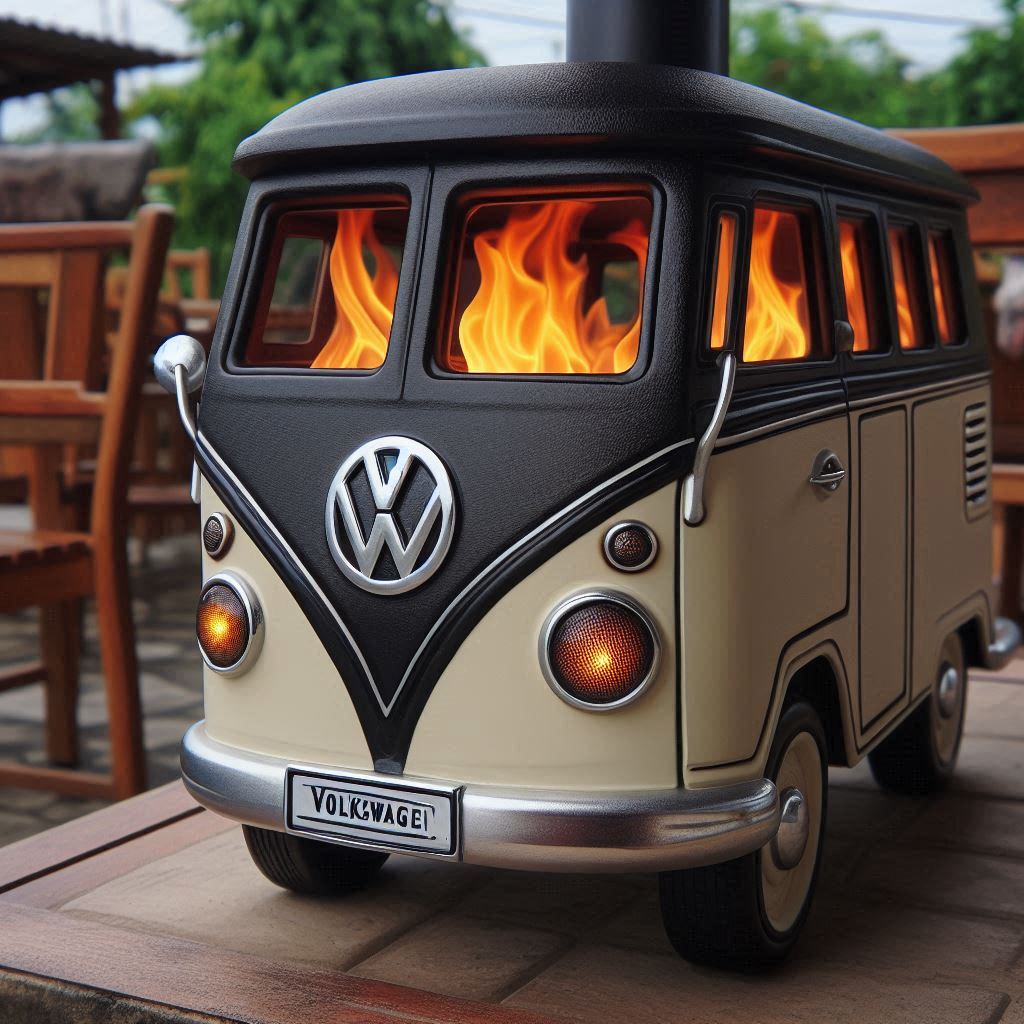 Volkswagen Bus Shaped Outdoor Oven 2