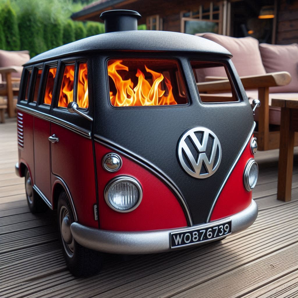 Volkswagen Bus Shaped Outdoor Oven 4