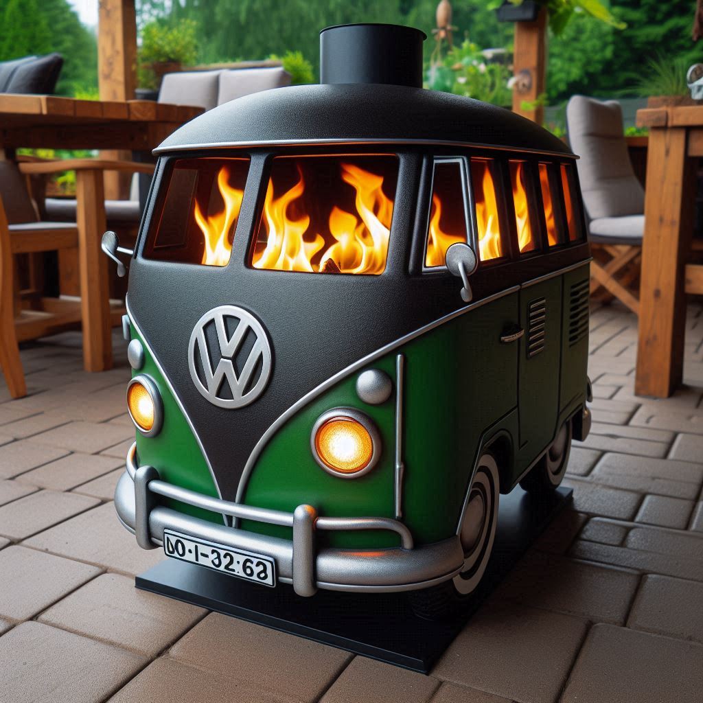 Volkswagen Bus Shaped Outdoor Oven 7