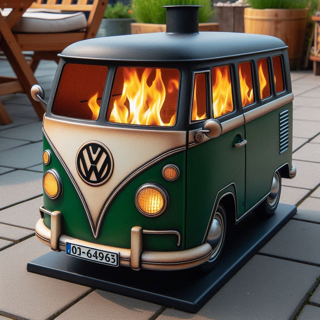 Volkswagen Bus Shaped Outdoor Oven 8