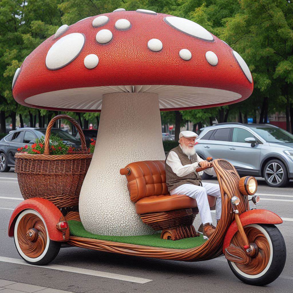 Mushroom Shaped Scooters 1