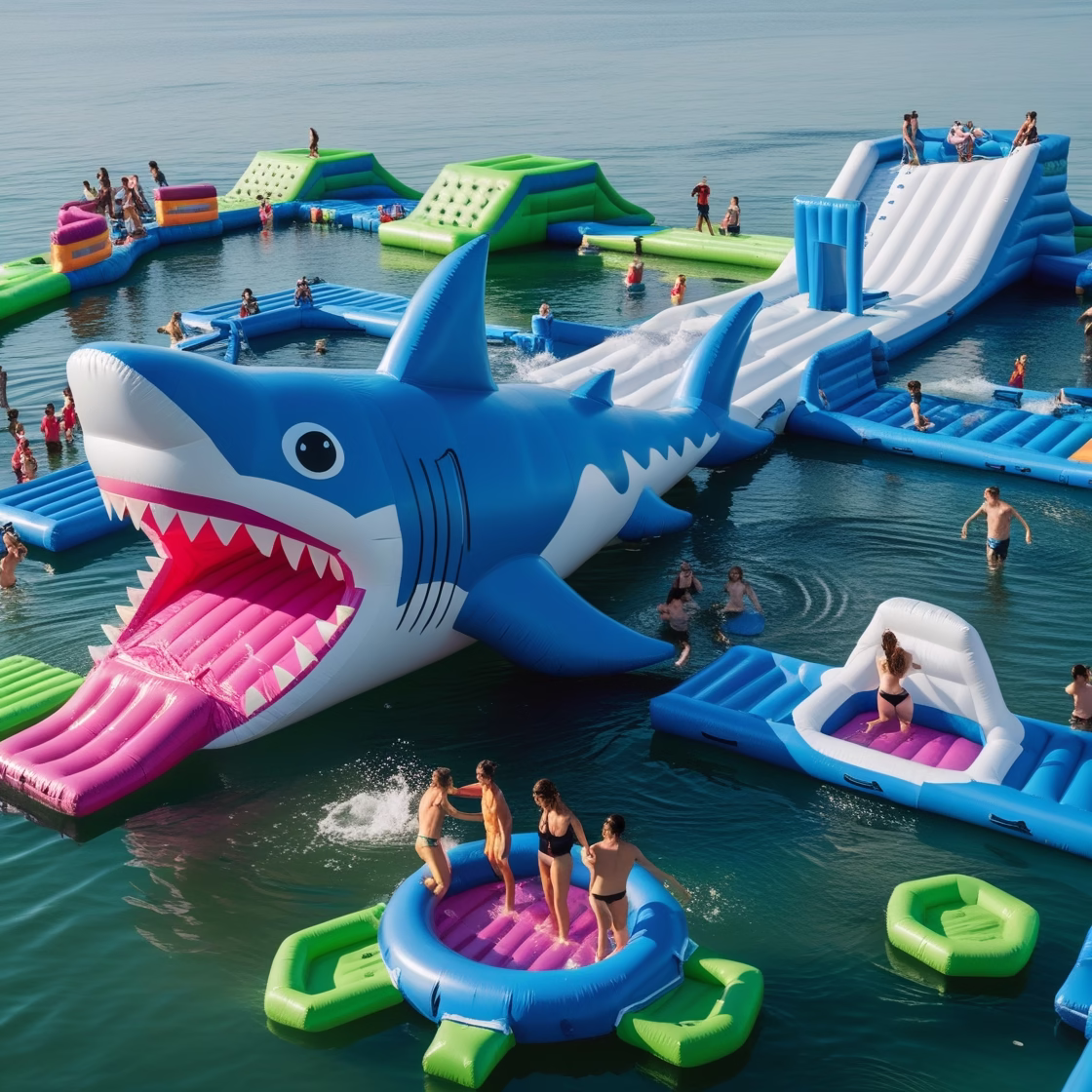 Inflatable Floating Water Park Ideas to Transform Your Lake or Pool 3 Inflatable Floating Water Park5 1