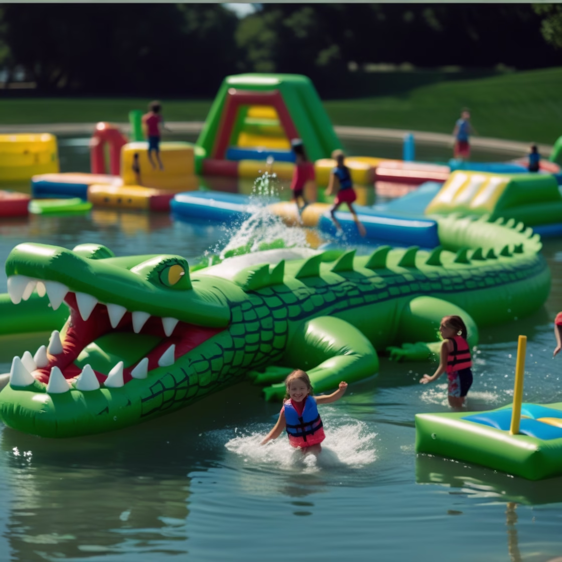 Inflatable Floating Water Park Ideas to Transform Your Lake or Pool 4 Inflatable Floating Water Park7 1