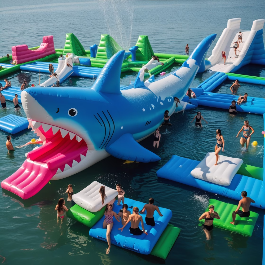 Inflatable Floating Water Park Ideas to Transform Your Lake or Pool 8 Inflatable Floating Water Park8
