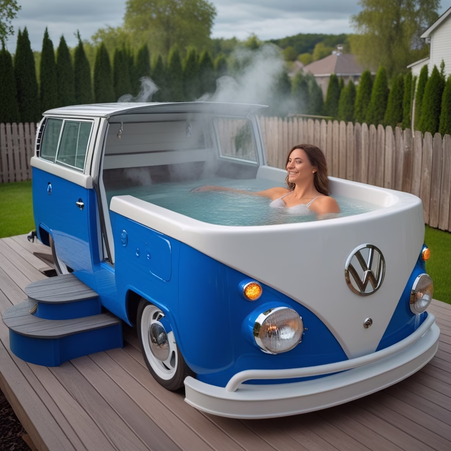 Stunning Volkswagen Bus Hot Tubs1