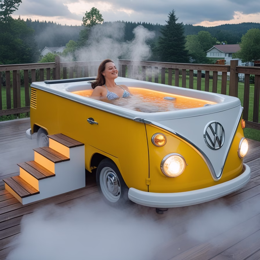 Stunning Volkswagen Bus Hot Tubs5
