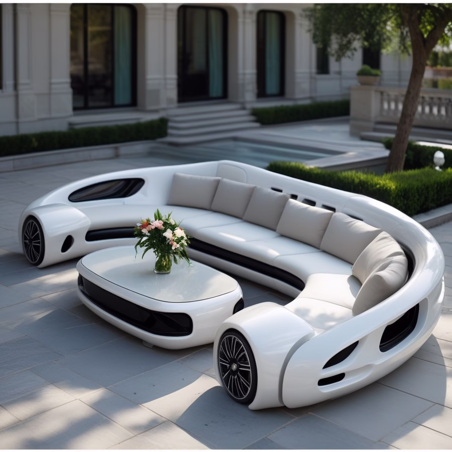 Car shaped outdoor sofa5