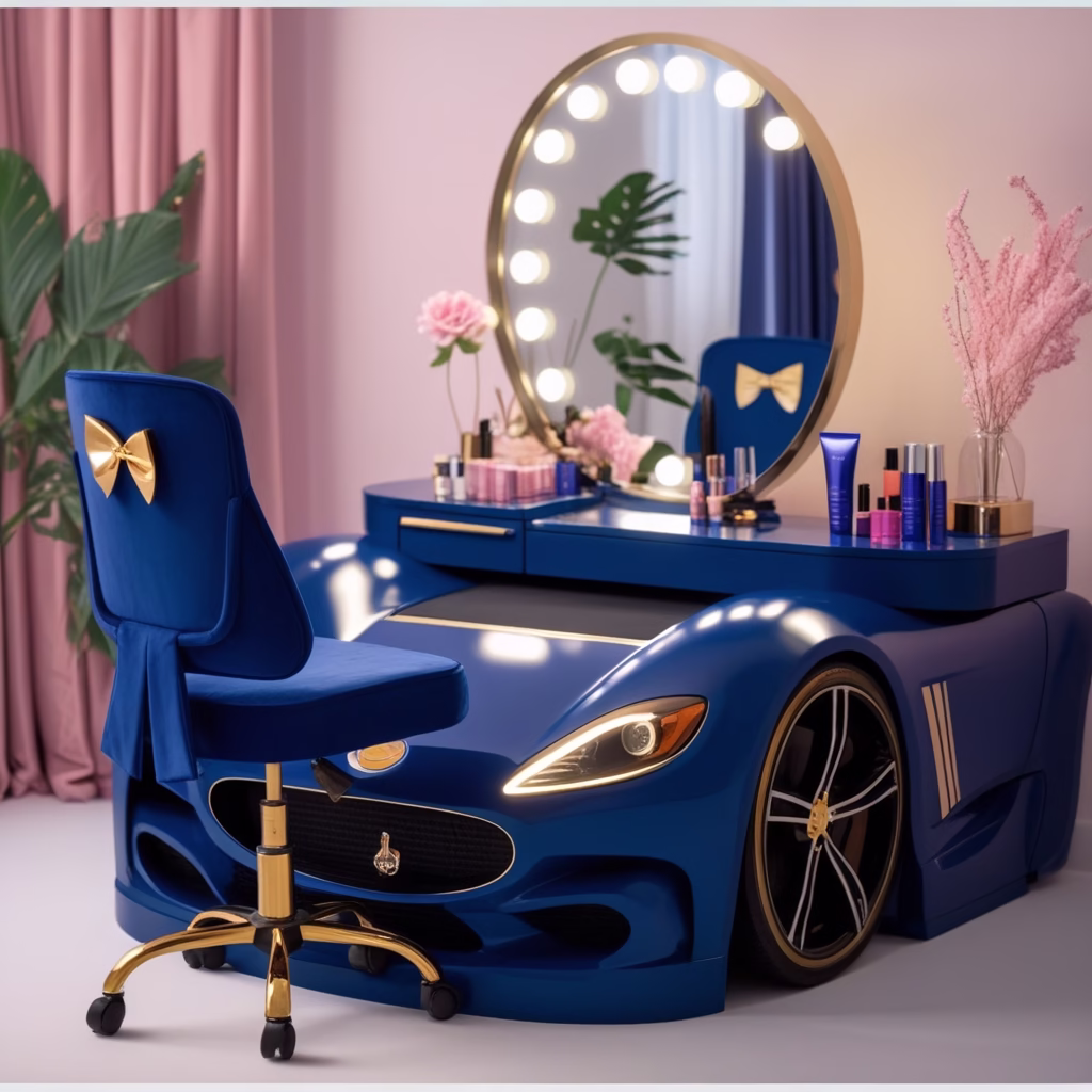 Car-Shaped Vanity Table Designs: A Creative Twist on Classic Furniture 1 Car shaped vanity table1