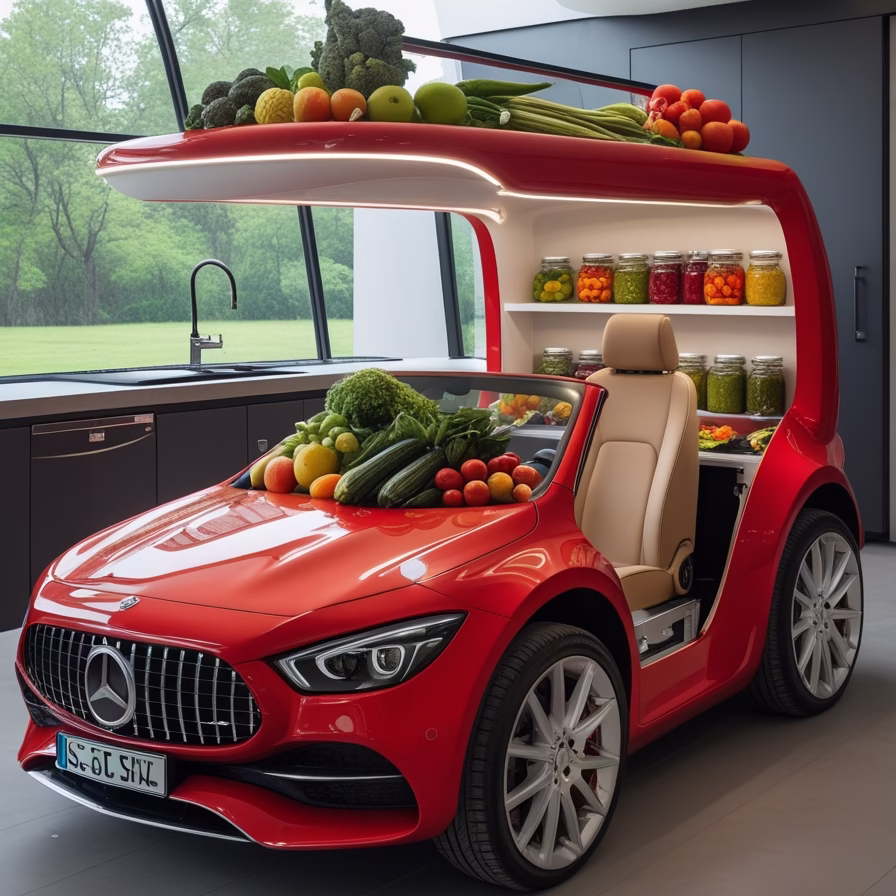 Car themed kitchen furniture1