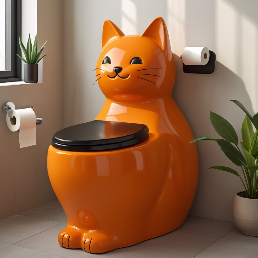 Cat shaped toilet4
