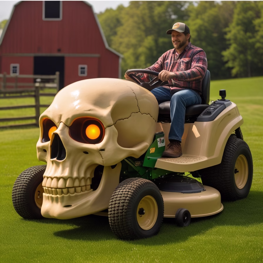 Skull Lawn Mower Designs: Mix Style, Power, and Personality in Your Yard 1 Skull Lawn Mower1