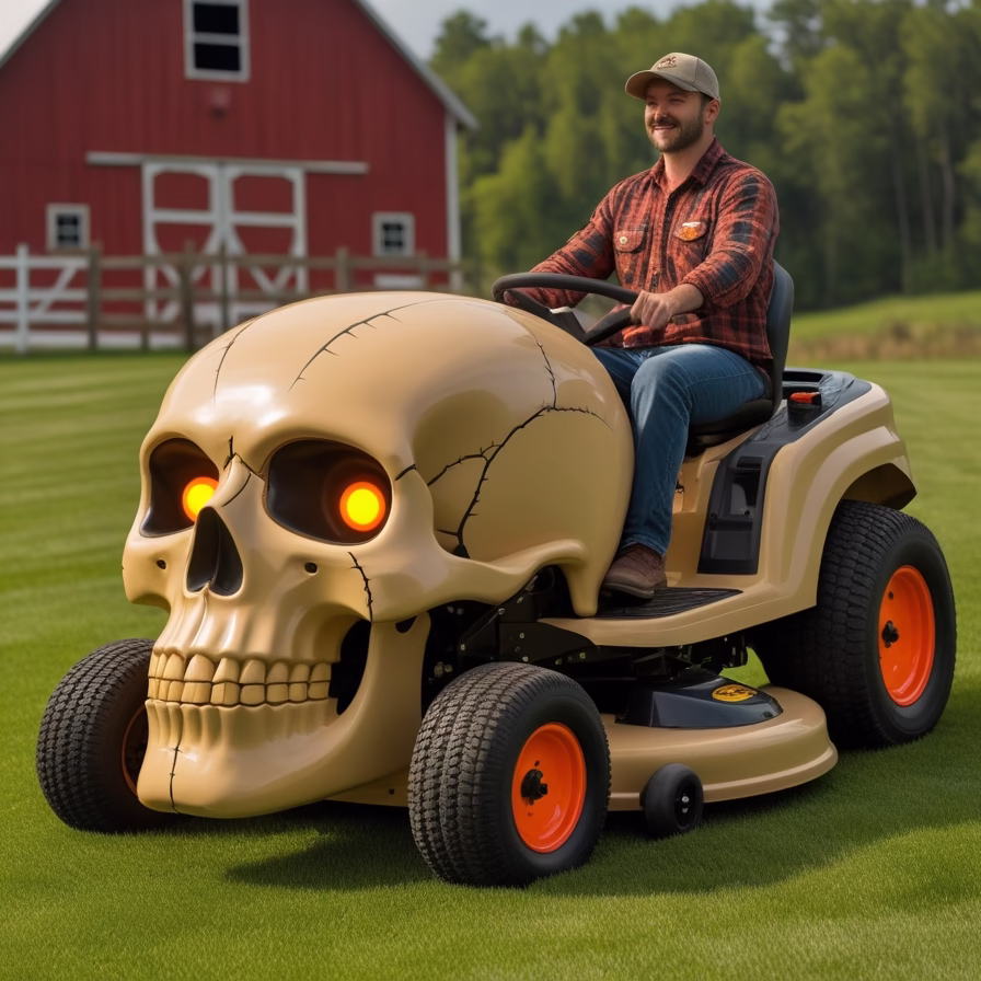 Skull Lawn Mower Designs: Mix Style, Power, and Personality in Your Yard 5 Skull Lawn Mower2