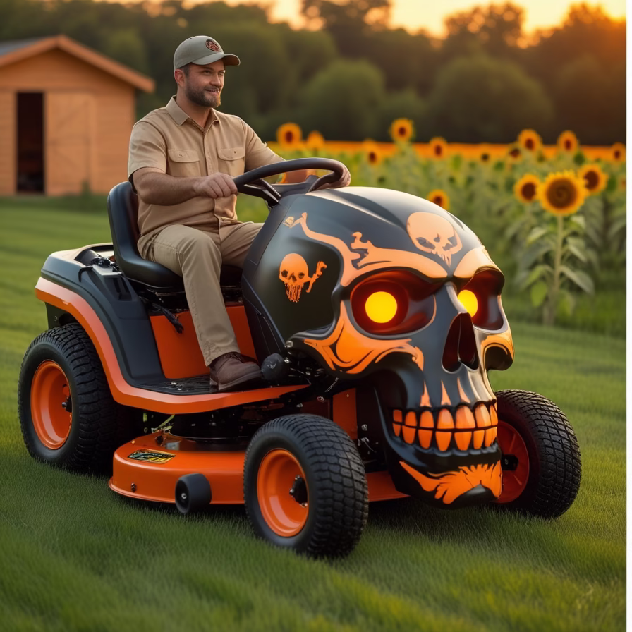Skull Lawn Mower Designs: Mix Style, Power, and Personality in Your Yard 2 Skull Lawn Mower3