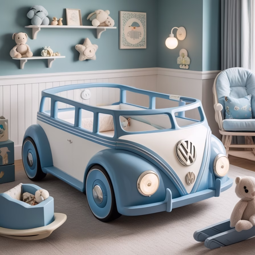 VW Beetle Baby Crib: A Retro-Inspired Sleeping Space for Your Little One 4 VW Beetle Baby Crib7