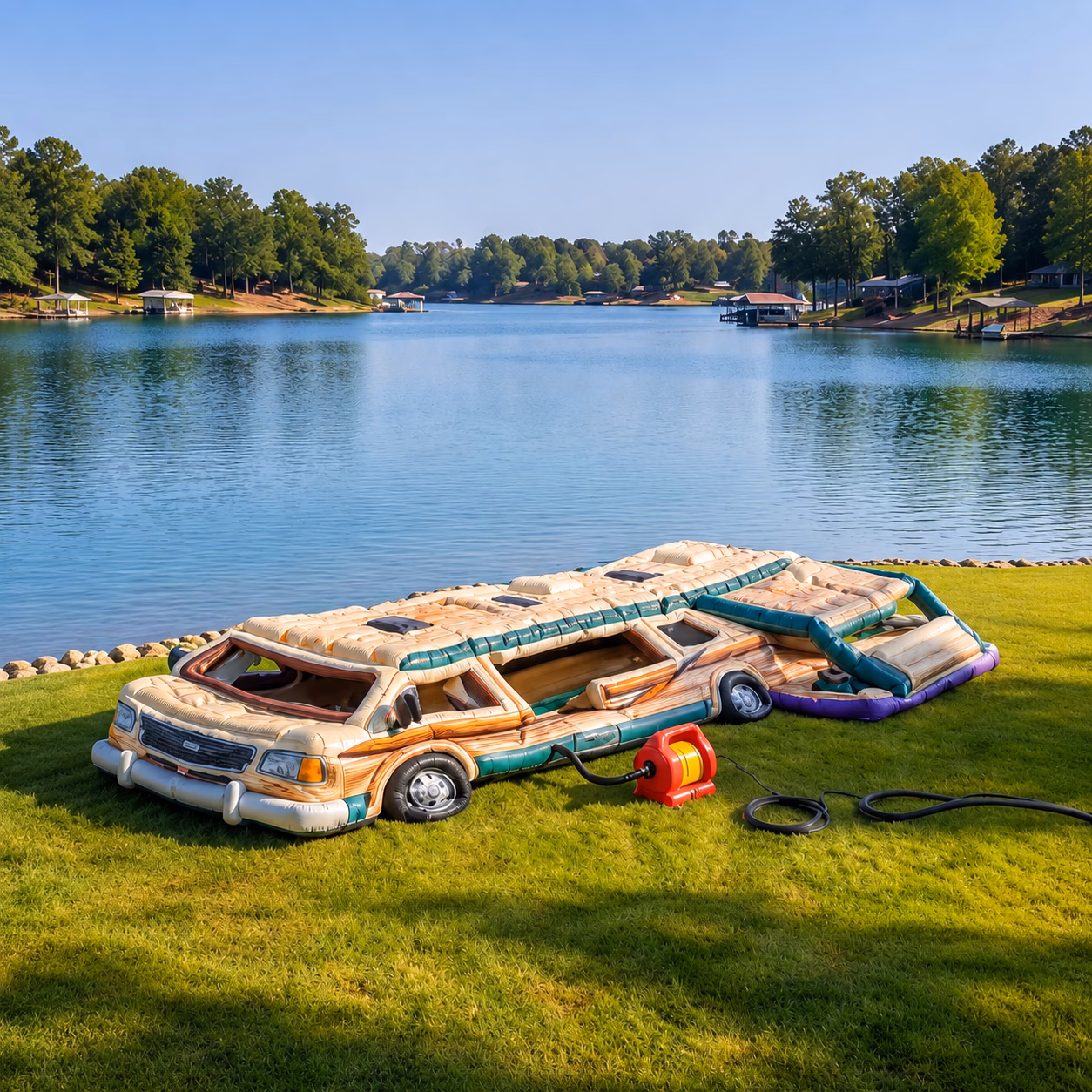 Giant Inflatable RV Lake Float 1