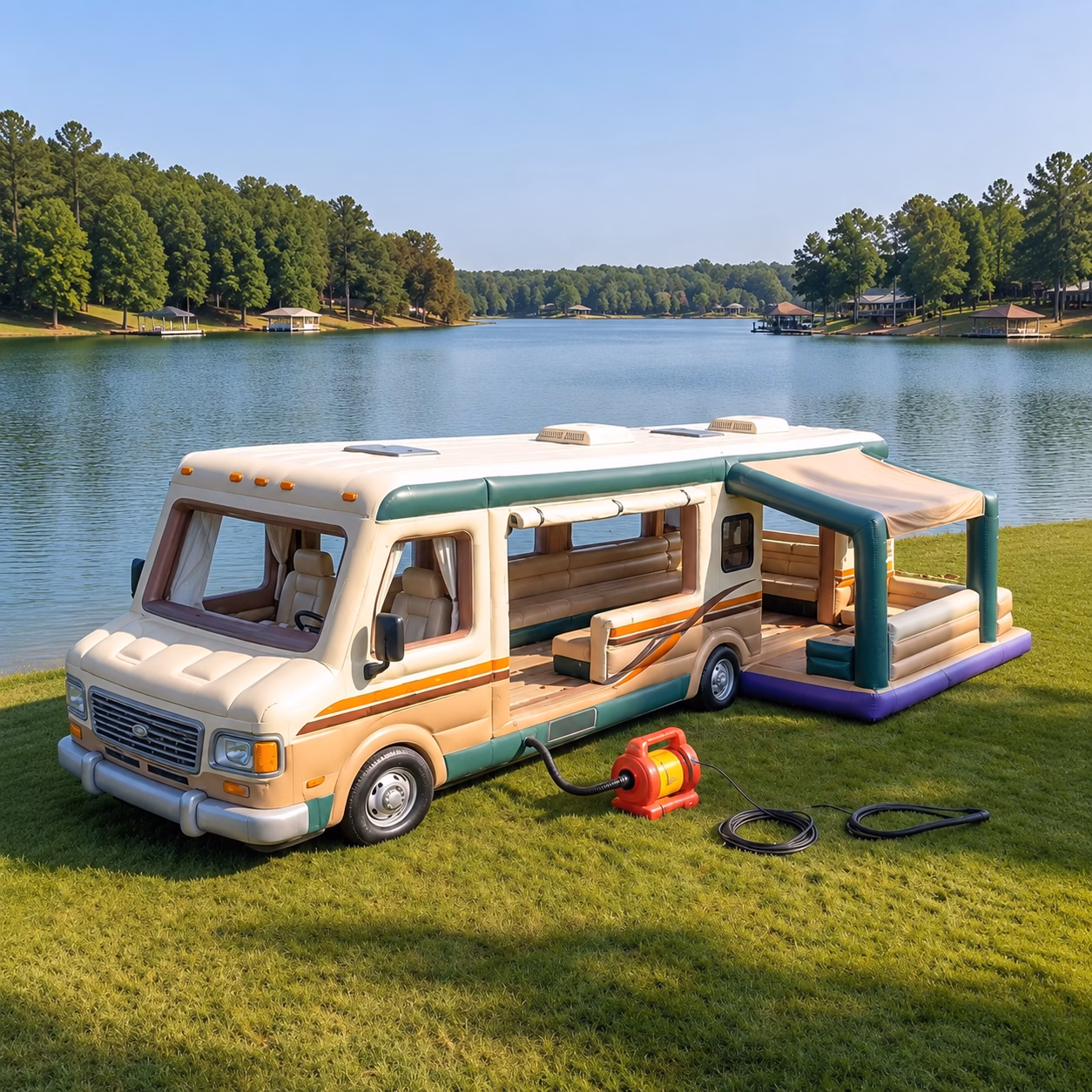 Giant Inflatable RV Lake Float 2