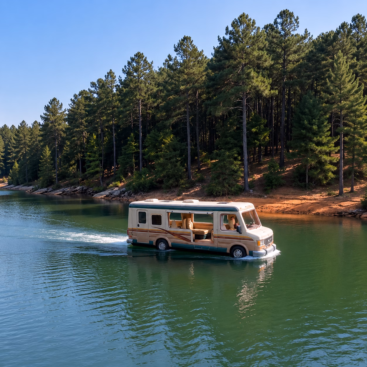 Giant Inflatable RV Lake Float 5