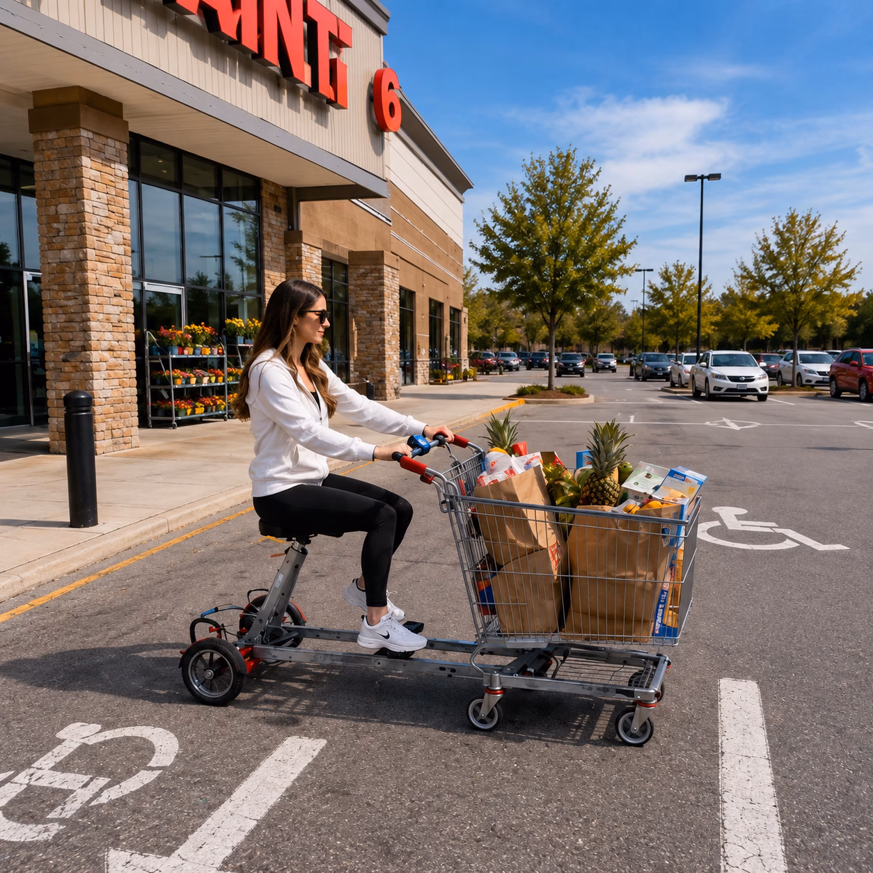 Motorized Rideable Shopping Car: The Most Convenient Way to Shop at the Supermarket 4 Motorized Rideable Shopping Car 4